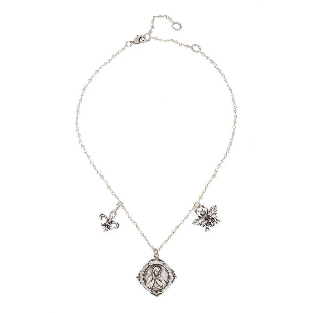 NEW FRENCH KANDE women's noemie necklace in silver